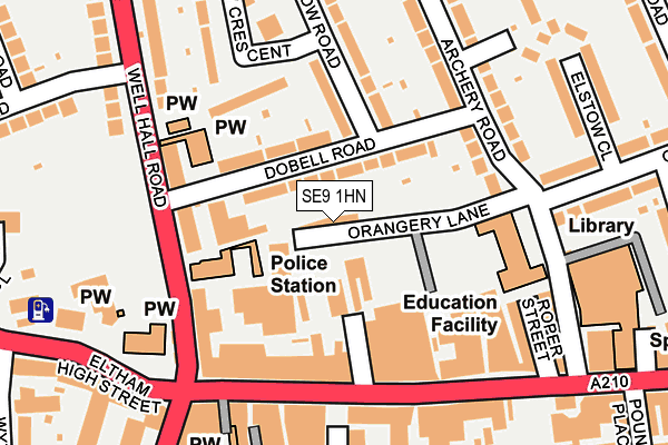 SE9 1HN map - OS OpenMap – Local (Ordnance Survey) SE9 1HN map - OS OpenMap – Local (Ordnance Survey)