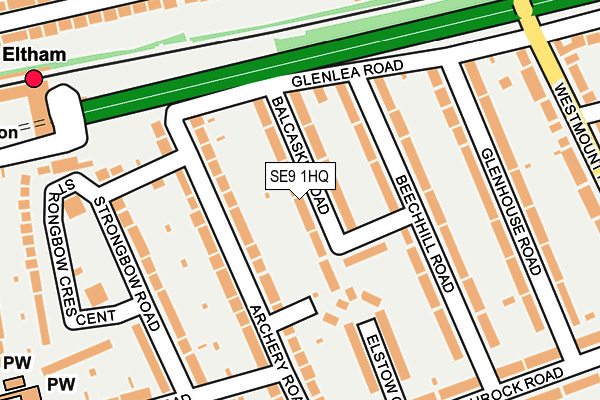 SE9 1HQ map - OS OpenMap – Local (Ordnance Survey) SE9 1HQ map - OS OpenMap – Local (Ordnance Survey)