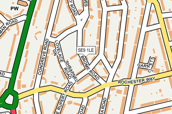 SE9 1LE map - OS OpenMap – Local (Ordnance Survey) SE9 1LE map - OS OpenMap – Local (Ordnance Survey)