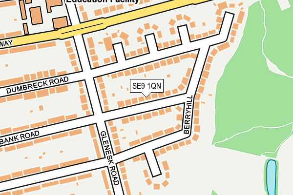 SE9 1QN map - OS OpenMap – Local (Ordnance Survey) SE9 1QN map - OS OpenMap – Local (Ordnance Survey)