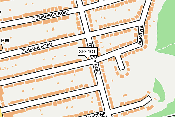 SE9 1QT map - OS OpenMap – Local (Ordnance Survey) SE9 1QT map - OS OpenMap – Local (Ordnance Survey)