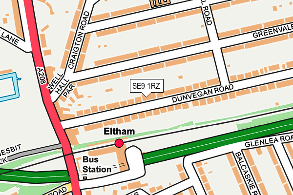 SE9 1RZ map - OS OpenMap – Local (Ordnance Survey) SE9 1RZ map - OS OpenMap – Local (Ordnance Survey)
