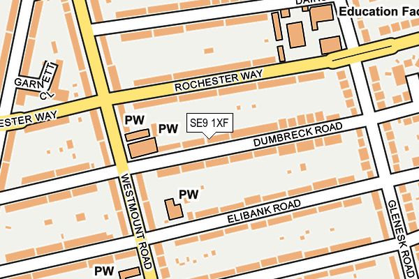 SE9 1XF map - OS OpenMap – Local (Ordnance Survey) SE9 1XF map - OS OpenMap – Local (Ordnance Survey)
