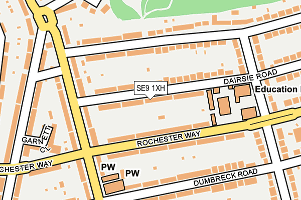 SE9 1XH map - OS OpenMap – Local (Ordnance Survey) SE9 1XH map - OS OpenMap – Local (Ordnance Survey)
