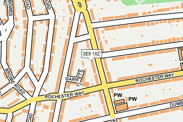 SE9 1XZ map - OS OpenMap – Local (Ordnance Survey) SE9 1XZ map - OS OpenMap – Local (Ordnance Survey)