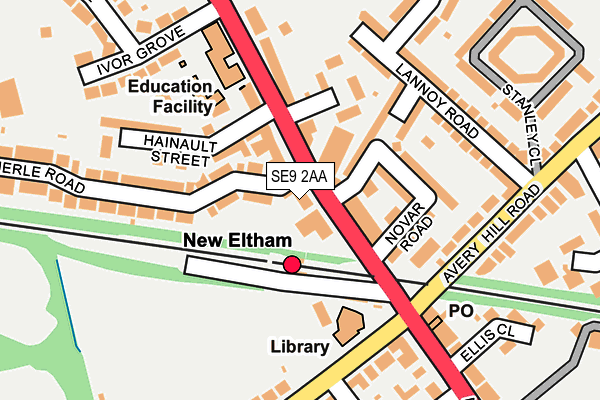 SE9 2AA map - OS OpenMap – Local (Ordnance Survey) SE9 2AA map - OS OpenMap – Local (Ordnance Survey)