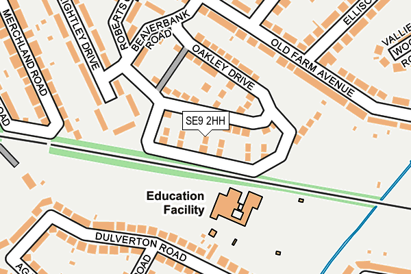 SE9 2HH map - OS OpenMap – Local (Ordnance Survey) SE9 2HH map - OS OpenMap – Local (Ordnance Survey)