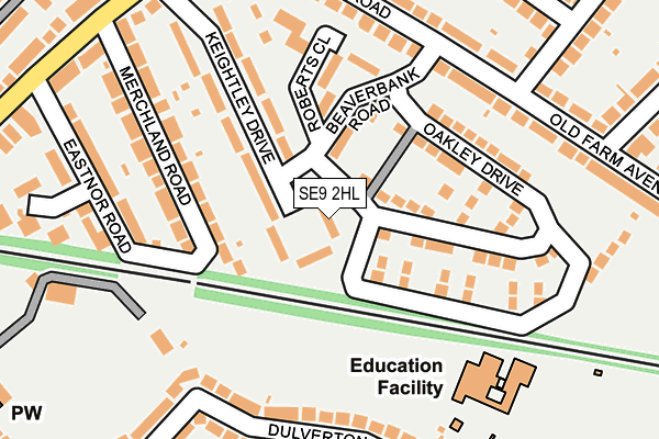 SE9 2HL map - OS OpenMap – Local (Ordnance Survey) SE9 2HL map - OS OpenMap – Local (Ordnance Survey)