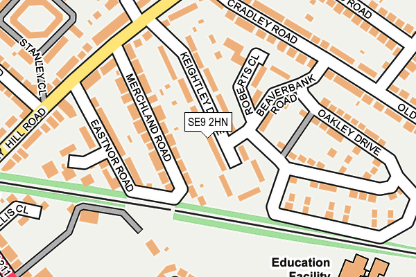 SE9 2HN map - OS OpenMap – Local (Ordnance Survey) SE9 2HN map - OS OpenMap – Local (Ordnance Survey)
