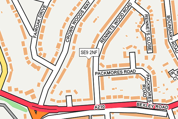 SE9 2NF map - OS OpenMap – Local (Ordnance Survey) SE9 2NF map - OS OpenMap – Local (Ordnance Survey)