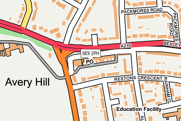 SE9 2PH map - OS OpenMap – Local (Ordnance Survey) SE9 2PH map - OS OpenMap – Local (Ordnance Survey)