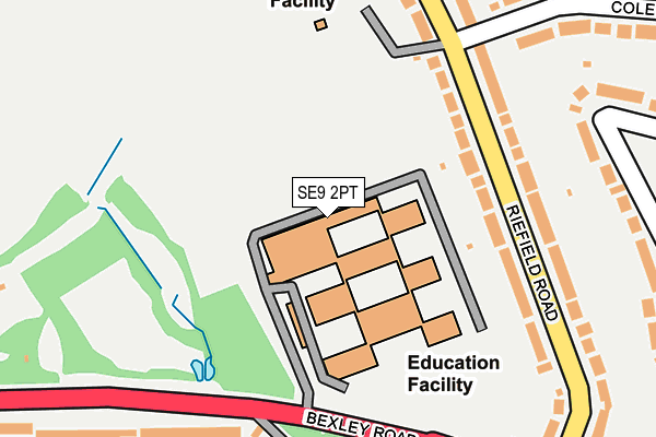 SE9 2PT map - OS OpenMap – Local (Ordnance Survey) SE9 2PT map - OS OpenMap – Local (Ordnance Survey)
