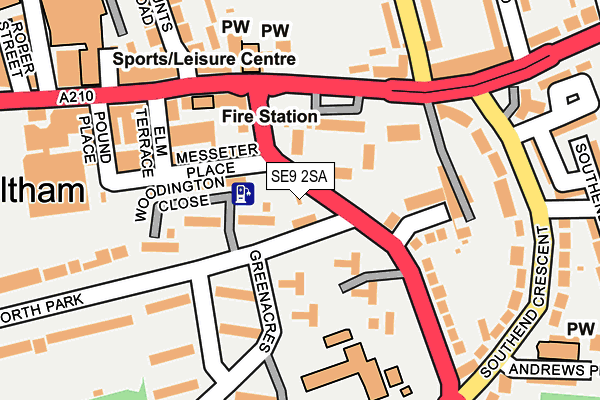 SE9 2SA map - OS OpenMap – Local (Ordnance Survey) SE9 2SA map - OS OpenMap – Local (Ordnance Survey)