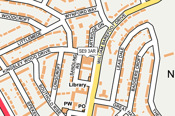 SE9 3AR map - OS OpenMap – Local (Ordnance Survey) SE9 3AR map - OS OpenMap – Local (Ordnance Survey)