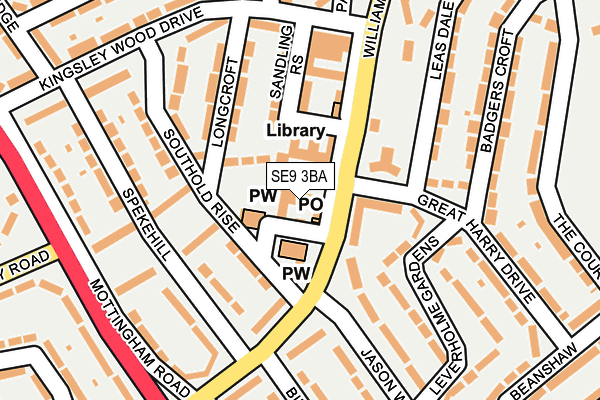 SE9 3BA map - OS OpenMap – Local (Ordnance Survey) SE9 3BA map - OS OpenMap – Local (Ordnance Survey)
