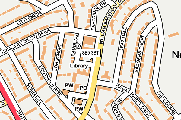 SE9 3BT map - OS OpenMap – Local (Ordnance Survey) SE9 3BT map - OS OpenMap – Local (Ordnance Survey)