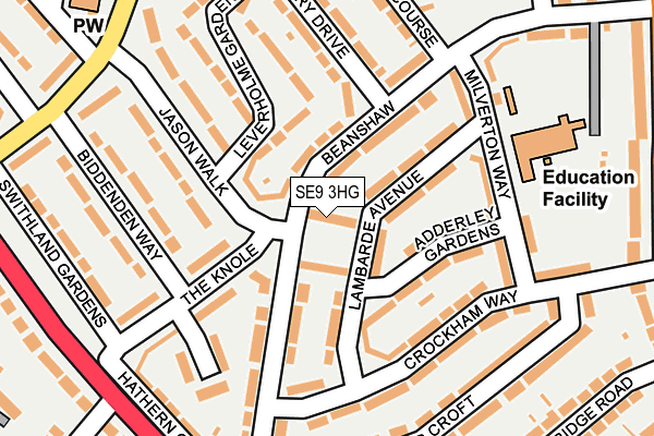 SE9 3HG map - OS OpenMap – Local (Ordnance Survey) SE9 3HG map - OS OpenMap – Local (Ordnance Survey)
