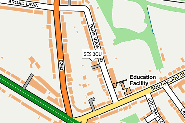 SE9 3QU map - OS OpenMap – Local (Ordnance Survey) SE9 3QU map - OS OpenMap – Local (Ordnance Survey)