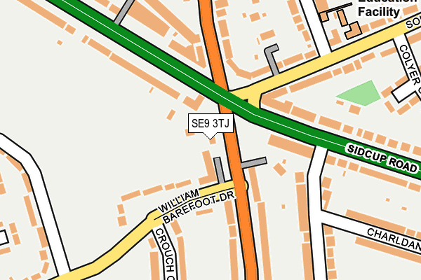 SE9 3TJ map - OS OpenMap – Local (Ordnance Survey) SE9 3TJ map - OS OpenMap – Local (Ordnance Survey)