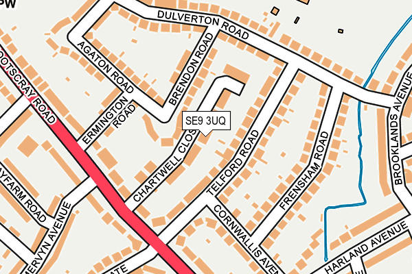 SE9 3UQ map - OS OpenMap – Local (Ordnance Survey) SE9 3UQ map - OS OpenMap – Local (Ordnance Survey)