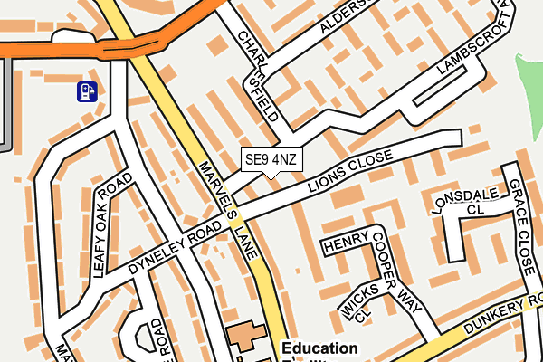 SE9 4NZ map - OS OpenMap – Local (Ordnance Survey) SE9 4NZ map - OS OpenMap – Local (Ordnance Survey)