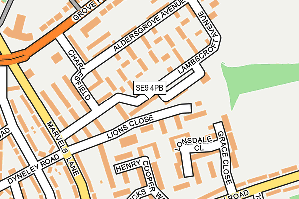 SE9 4PB map - OS OpenMap – Local (Ordnance Survey) SE9 4PB map - OS OpenMap – Local (Ordnance Survey)