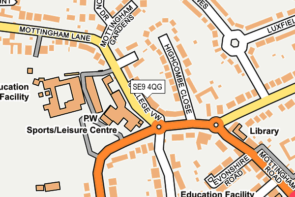 SE9 4QG map - OS OpenMap – Local (Ordnance Survey) SE9 4QG map - OS OpenMap – Local (Ordnance Survey)