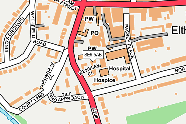 SE9 5AB map - OS OpenMap – Local (Ordnance Survey) SE9 5AB map - OS OpenMap – Local (Ordnance Survey)