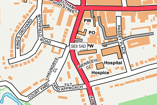 SE9 5AD map - OS OpenMap – Local (Ordnance Survey) SE9 5AD map - OS OpenMap – Local (Ordnance Survey)