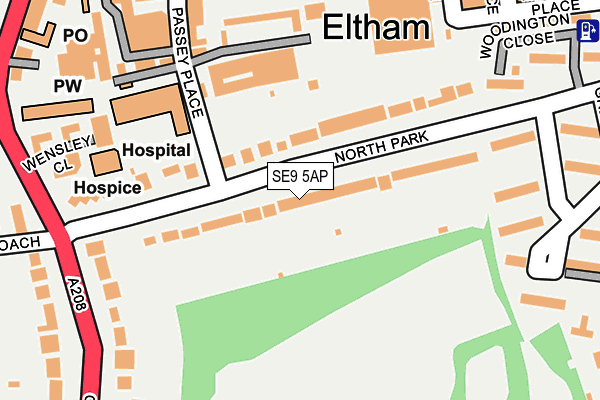 SE9 5AP map - OS OpenMap – Local (Ordnance Survey) SE9 5AP map - OS OpenMap – Local (Ordnance Survey)