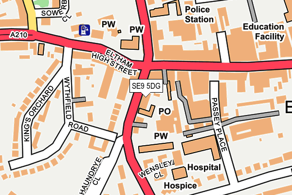 SE9 5DG map - OS OpenMap – Local (Ordnance Survey) SE9 5DG map - OS OpenMap – Local (Ordnance Survey)