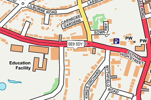 SE9 5DY map - OS OpenMap – Local (Ordnance Survey) SE9 5DY map - OS OpenMap – Local (Ordnance Survey)