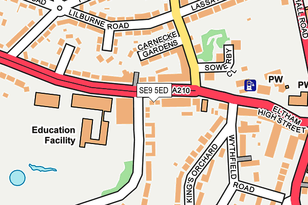 SE9 5ED map - OS OpenMap – Local (Ordnance Survey) SE9 5ED map - OS OpenMap – Local (Ordnance Survey)