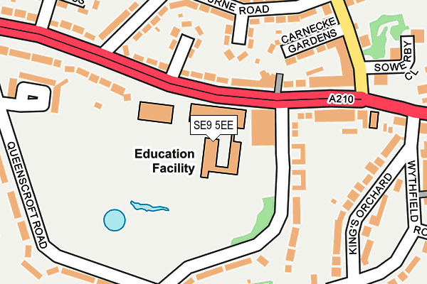 SE9 5EE map - OS OpenMap – Local (Ordnance Survey) SE9 5EE map - OS OpenMap – Local (Ordnance Survey)