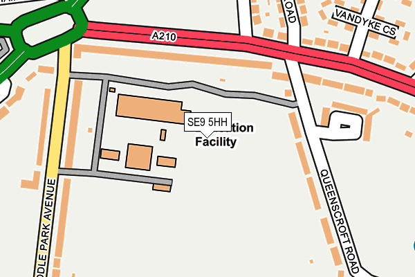 SE9 5HH map - OS OpenMap – Local (Ordnance Survey) SE9 5HH map - OS OpenMap – Local (Ordnance Survey)