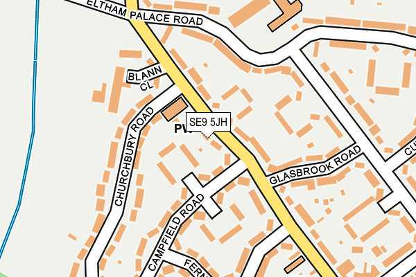 SE9 5JH map - OS OpenMap – Local (Ordnance Survey) SE9 5JH map - OS OpenMap – Local (Ordnance Survey)