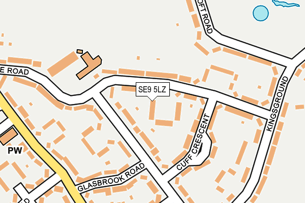 SE9 5LZ map - OS OpenMap – Local (Ordnance Survey) SE9 5LZ map - OS OpenMap – Local (Ordnance Survey)