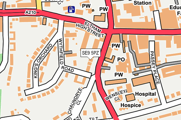 SE9 5PZ map - OS OpenMap – Local (Ordnance Survey) SE9 5PZ map - OS OpenMap – Local (Ordnance Survey)