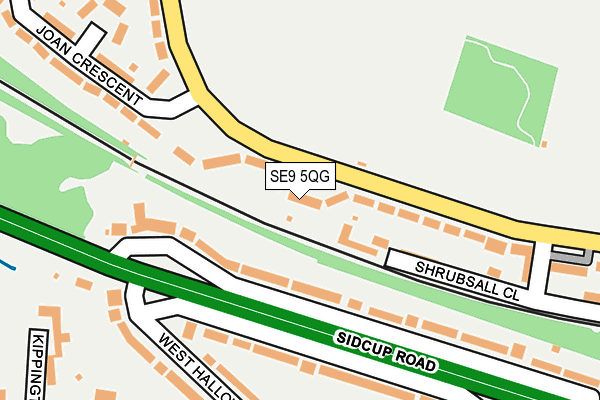 SE9 5QG map - OS OpenMap – Local (Ordnance Survey) SE9 5QG map - OS OpenMap – Local (Ordnance Survey)