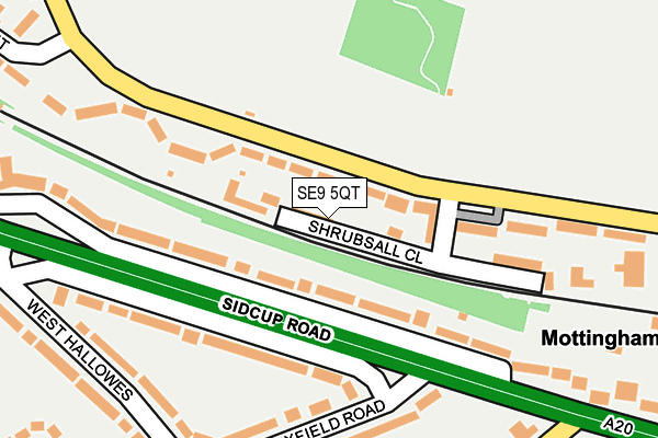 SE9 5QT map - OS OpenMap – Local (Ordnance Survey) SE9 5QT map - OS OpenMap – Local (Ordnance Survey)
