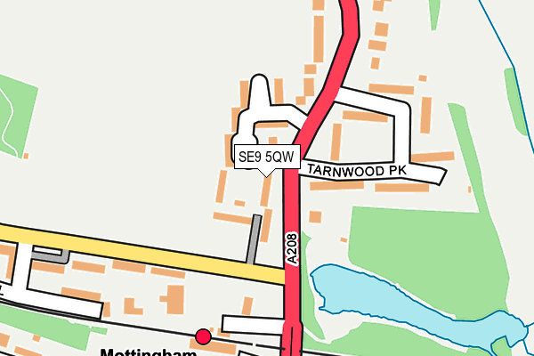 SE9 5QW map - OS OpenMap – Local (Ordnance Survey) SE9 5QW map - OS OpenMap – Local (Ordnance Survey)