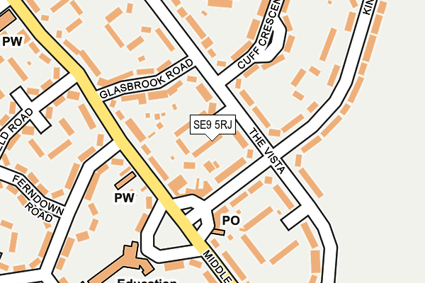 SE9 5RJ map - OS OpenMap – Local (Ordnance Survey) SE9 5RJ map - OS OpenMap – Local (Ordnance Survey)