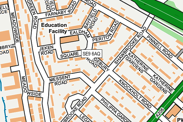 SE9 6AQ map - OS OpenMap – Local (Ordnance Survey) SE9 6AQ map - OS OpenMap – Local (Ordnance Survey)