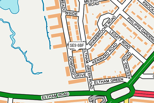 SE9 6BF map - OS OpenMap – Local (Ordnance Survey) SE9 6BF map - OS OpenMap – Local (Ordnance Survey)
