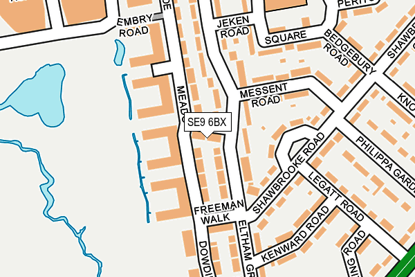 SE9 6BX map - OS OpenMap – Local (Ordnance Survey) SE9 6BX map - OS OpenMap – Local (Ordnance Survey)