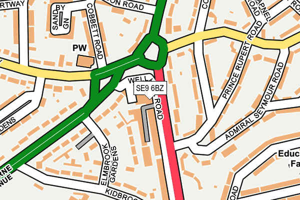 SE9 6BZ map - OS OpenMap – Local (Ordnance Survey) SE9 6BZ map - OS OpenMap – Local (Ordnance Survey)