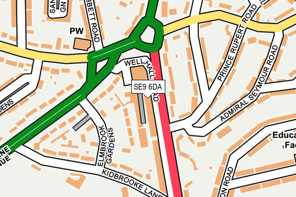 SE9 6DA map - OS OpenMap – Local (Ordnance Survey) SE9 6DA map - OS OpenMap – Local (Ordnance Survey)