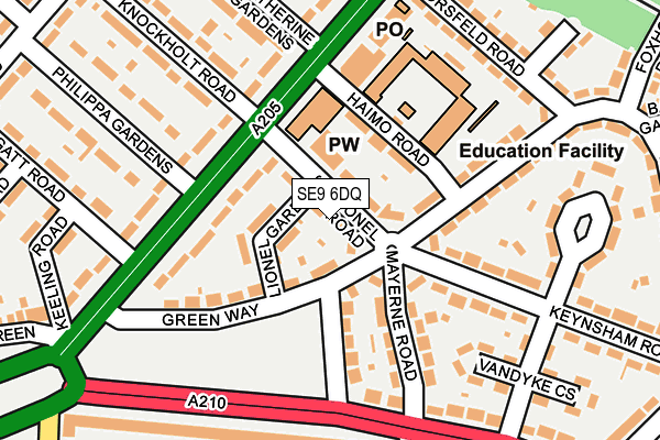SE9 6DQ map - OS OpenMap – Local (Ordnance Survey) SE9 6DQ map - OS OpenMap – Local (Ordnance Survey)
