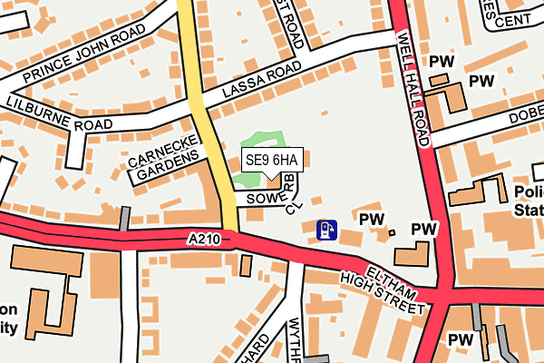 SE9 6HA map - OS OpenMap – Local (Ordnance Survey) SE9 6HA map - OS OpenMap – Local (Ordnance Survey)