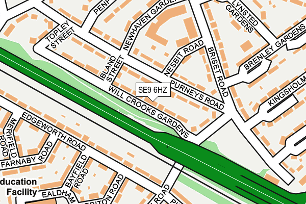 SE9 6HZ map - OS OpenMap – Local (Ordnance Survey) SE9 6HZ map - OS OpenMap – Local (Ordnance Survey)